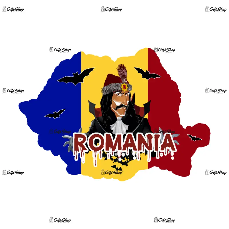 Dracula romania, magnet harta, model mgs199